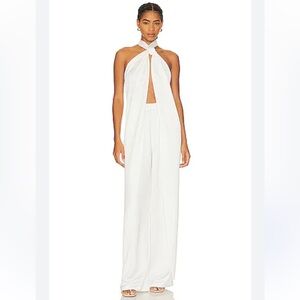 White Halter Jumpsuit/Two Piece